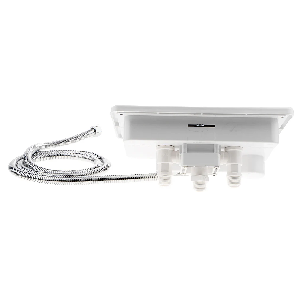 1 Set External Wall Mount Shower Box Kits With Lock & Keys for Caravan Motorhome Camper Boat