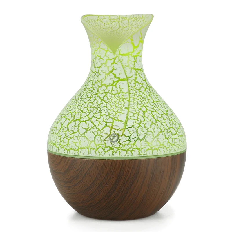 

Electric Humidifier Aroma Oil Diffuser Ultrasonic Wood Grain Air Humidifier Usb Mini Mist Maker 7 Color Led Light For Home Offic