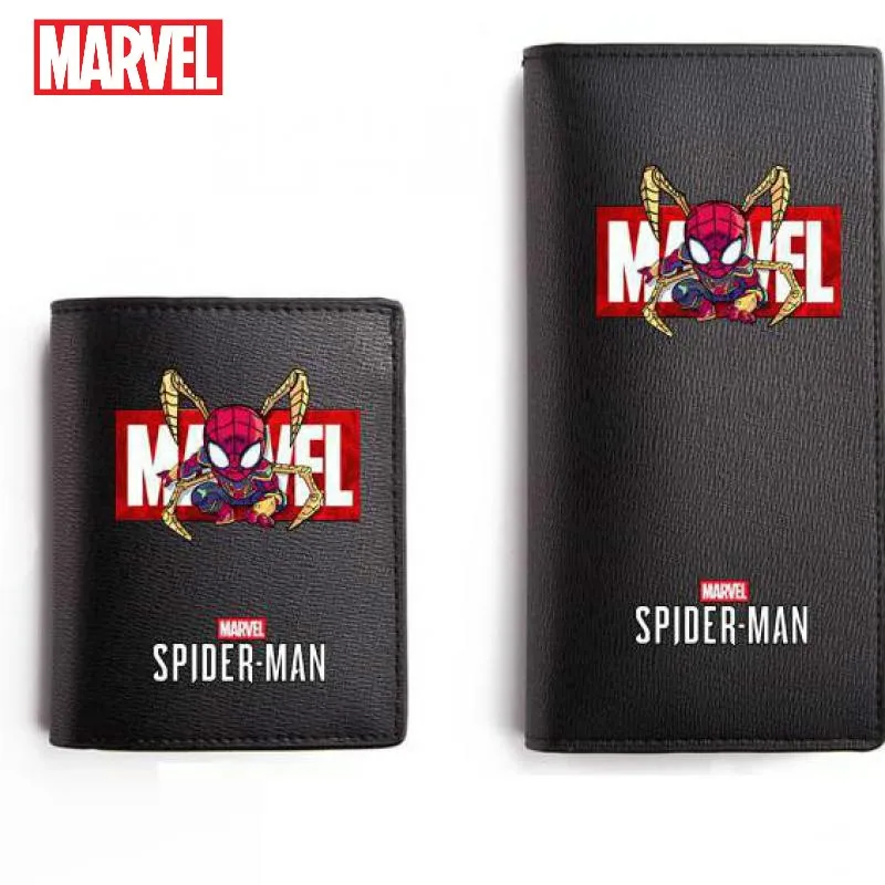 

Original Marvel Fulian Peripheral Spider-man Iron Man Youth Youth Middle School Student Wallet Male Growth Model