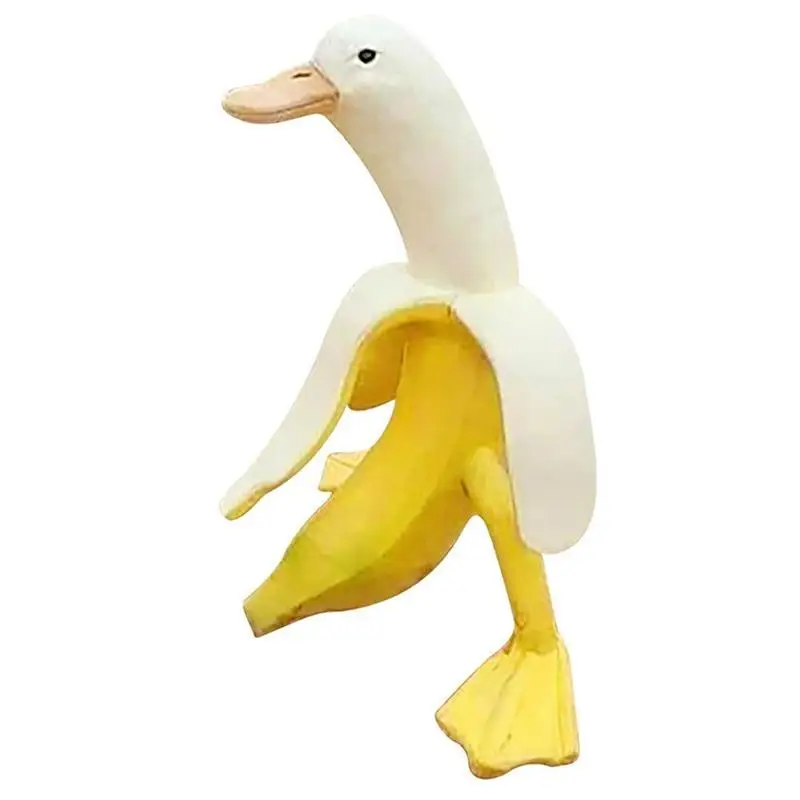 

Creative Banana and Duck Garden Statue For Outdoor Backyard Art Peeled Banana Garden Figurines Ornaments
