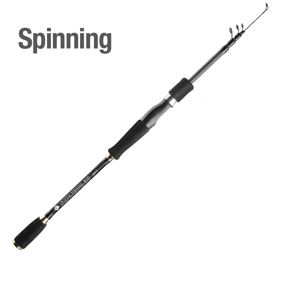 DONQL спиннинг телескопическая удочка 1,8 м-3,0 м углеродное волокно Сверхлегкий вес Сверхлегкий литье Путешествия Портативный рыбный Полюс - Цвет: Spinning 1Pcs