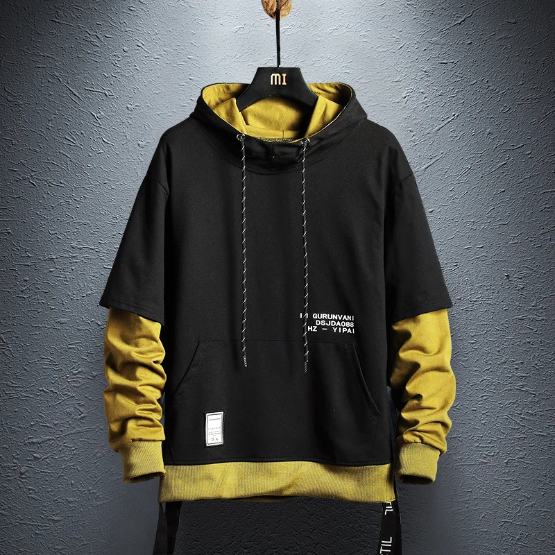Cool Sweatshirt Men Hip Hop patchwork Long Sleeve Pullover contrast Hoodies Sweatshirt hoodies Men high quality Cool Sweatshirt Men Hip Hop patchwork Long Sleeve Pullover contrast Hoodies Sweatshirt hoodies Men high quality