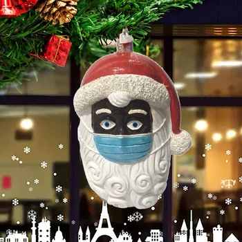 

2020 Christmas Ornaments Quarantine Santa Ornament with Mask Decorate Xmas Tree M89A