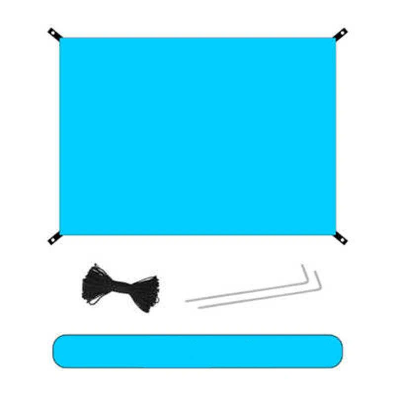 Waterproof Beach Sun Shelter Tarp Tent Shade Anti UV Garden Outdoor Camping Hammock Rain Fly Awning Canopy Sunshade - Цвет: Sky blue