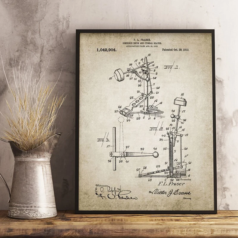 Drum-Kit-Patent-Vintage-Posters-Print-Drumstick-Music-Cymbal-Drum-Design-Wall-Art-Canvas-Painting-Pictures (1)