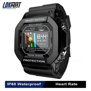 

LOKMAT Sport SmartWatch Android Ios Color Touch Screen Ip68 Waterproof Heart Rate Monitor Bluetooth Smart Watch For Women Men