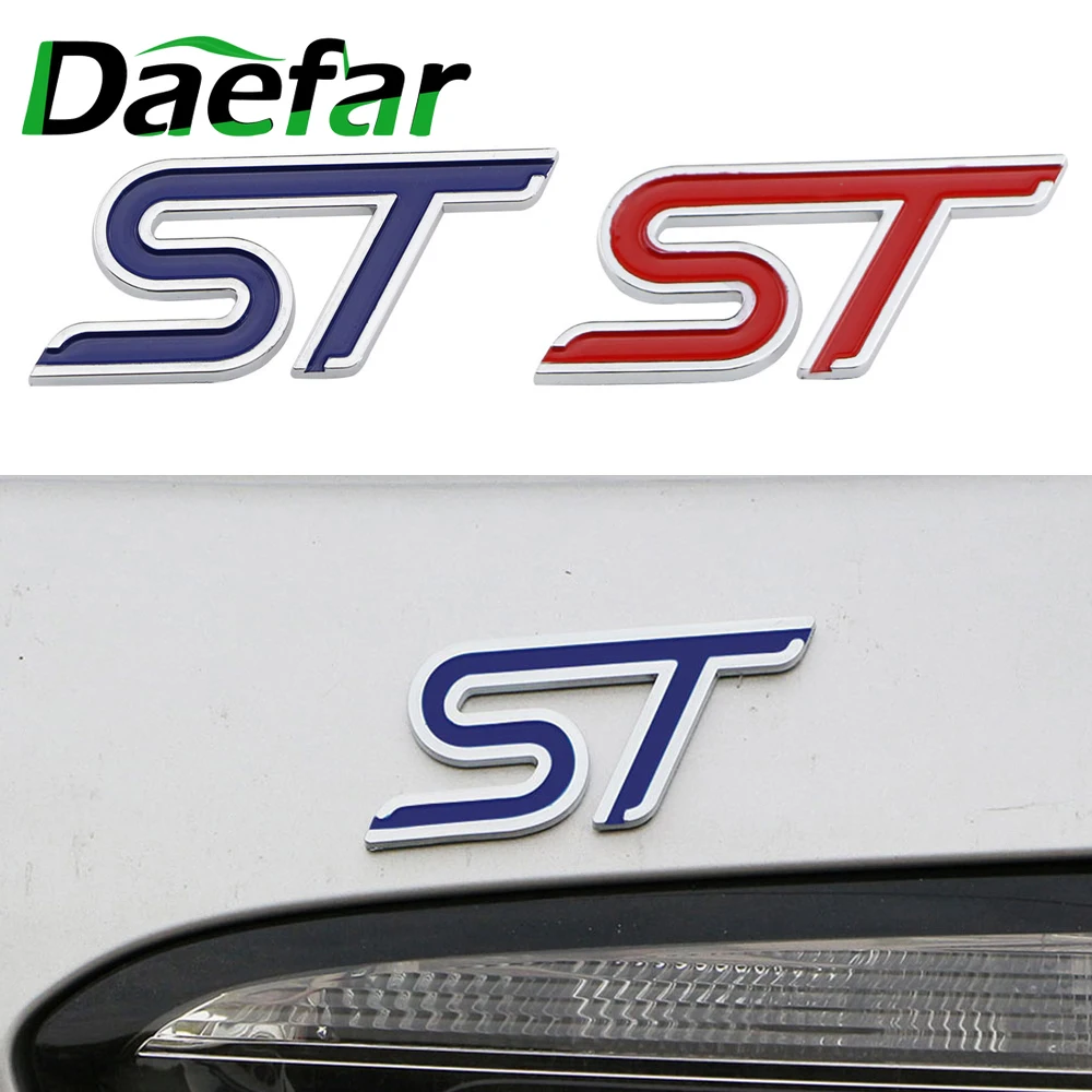 Наклейки Daefar ABS Chrome 3D стикер St в спортивном стиле для Ford Focus 2 3 4 Fiesta Ecosport Kuga Mondeo Everest