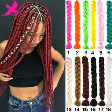 Xnaira, афро-омбре, синтетические плетеные волосы, 165 г/шт., длинные огромные косички, объемные африканские косички, волосы на крючках для наращивания