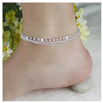 Bohemian Crystal Beads Multilayer Chain Anklet Ladies Charm Foot Jewelry Chains Leg Bracelet Fashion Anklet Bohemian Crystal Beads Multilayer Chain Anklet Ladies Charm Foot Jewelry Chains Leg Bracelet Fashion Anklet
