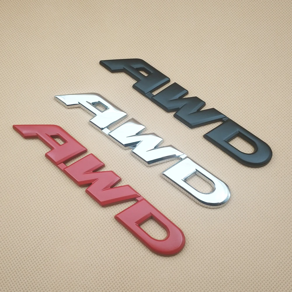 

15cm Metal AWD Letter Badge Sticker 4 Wheel Drive Rear Trunk Car Emblem For Honda Toyota