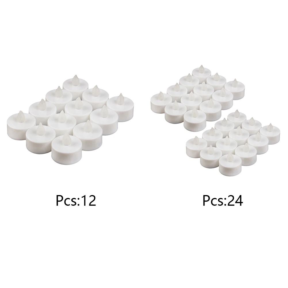 

Battery Operated Flickering Tea Light Bright Party Frameless Festival Realistic Led Candle Lamp Safe