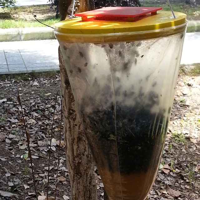 A Legyek Eltűnnek, Nem Mérgező Légycsapda Repül El Kültéri Függő Légykutó Ketrec Háló Csapdája Az Otthoni Udvarban Szúnyog Kártevő Csapdák Kártevőirtás - Image 2