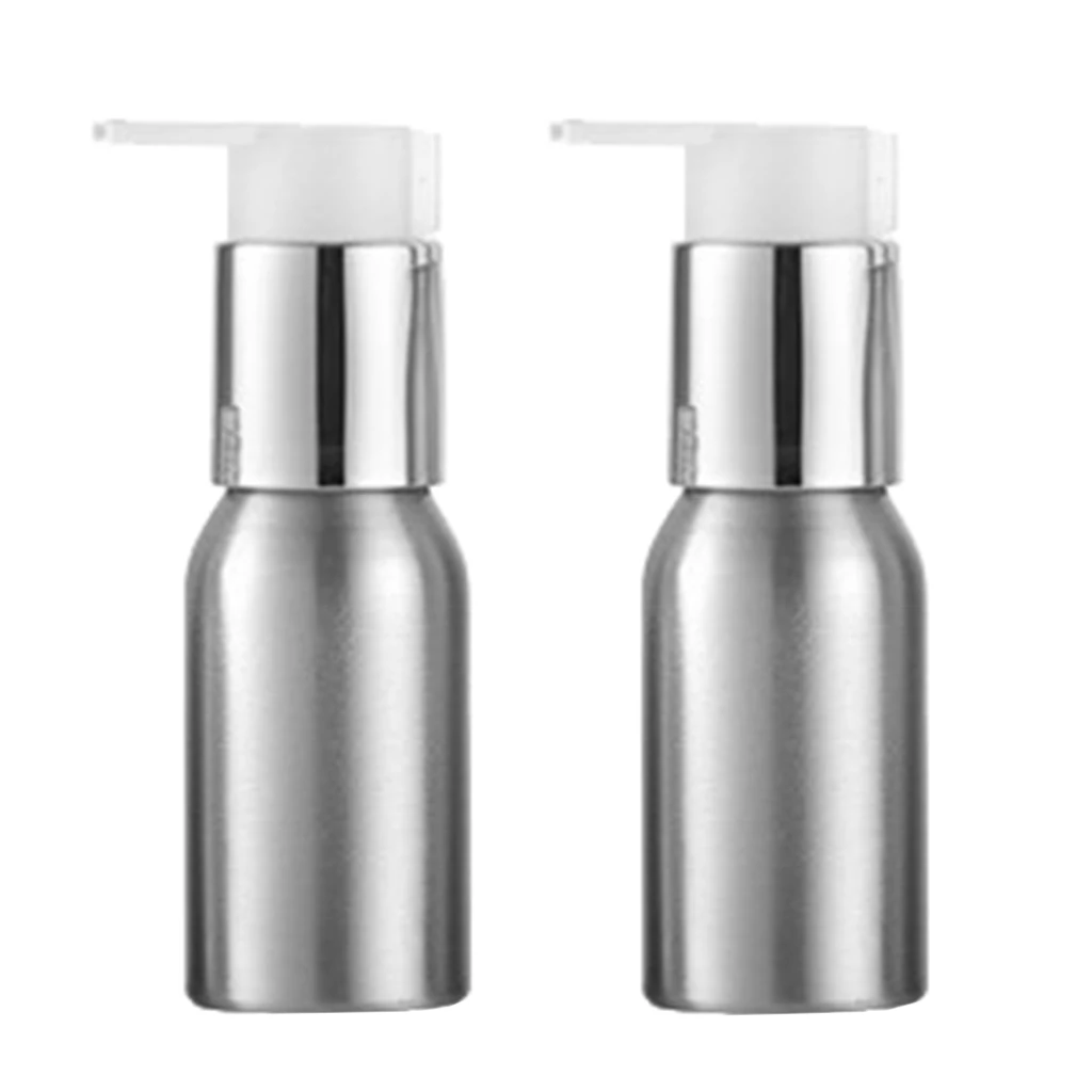 2 Pieces Refillable Aluminum Shampoo Bottles Shower Gel Emulsion Containers
