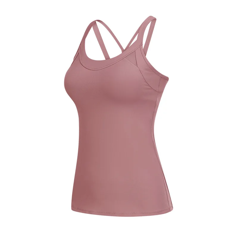 Plum pink Профессиональный жилет для йоги с русалочкой, женский длинный стиль, нагрудники, спортивные топы для фитнеса, женский жилет - Цвет: Plum pink
