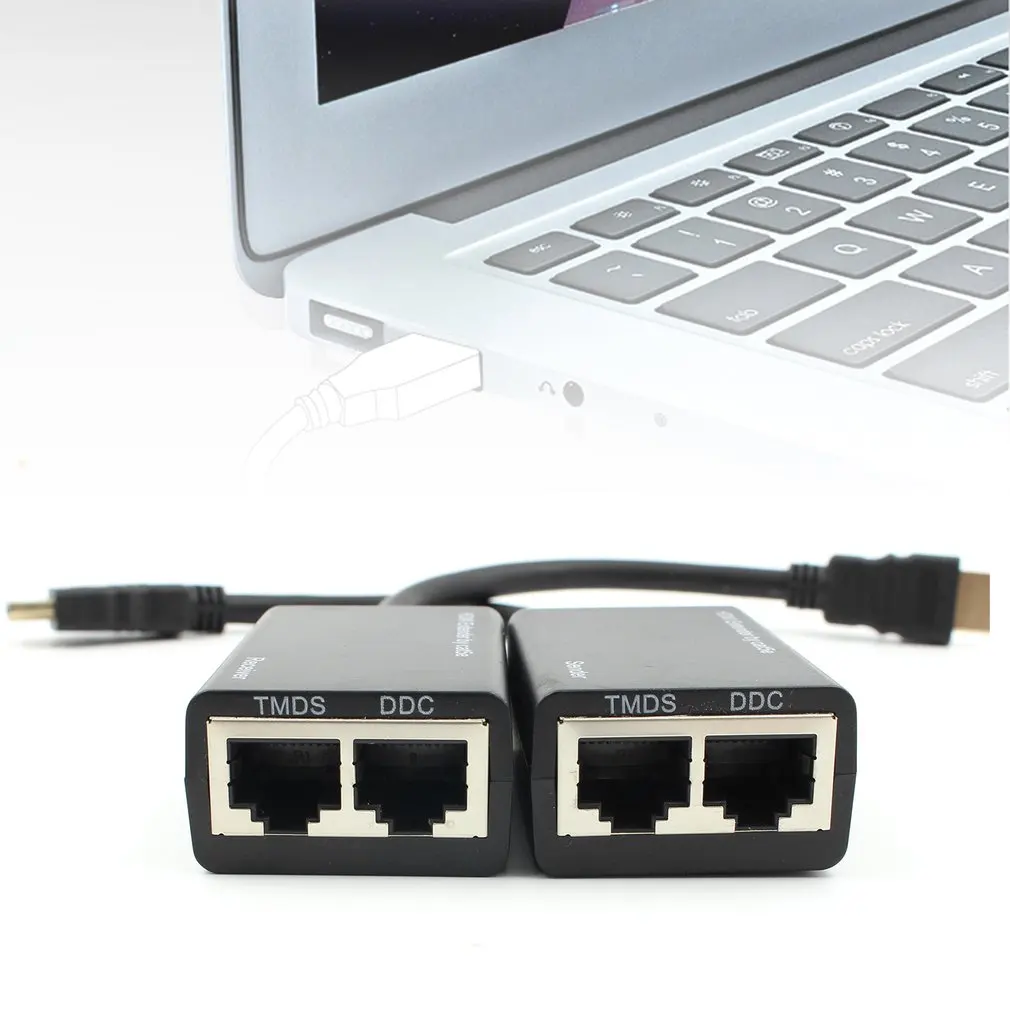 1080p HDMI Over RJ45 CAT5e CAT6 UTP LAN Ethernet Balun Extender Repeater Network Extension Amplifier 1080p HDMI Over RJ45 CAT5e CAT6 UTP LAN Ethernet Balun Extender Repeater Network Extension Amplifier