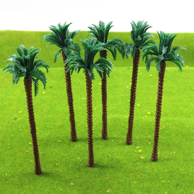 TDT13 20pcs HO Scale Palm Trees 1:87 Scale Seaside Trees Beach Layout 13CM Model Train