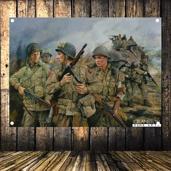 

WW 2 Weapons Old Photos American Allied Soldier Military Poster Flag Banner Wall Art Canvas Painting Tapestry Home Decoration A1