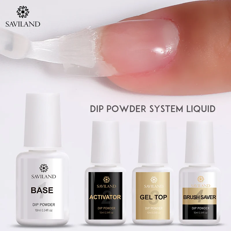 SAVILAND Dipping Nail Powder System Set for Acrylic Base&ampTop Gel Coat Activator Saver Without Lamp | Красота и здоровье