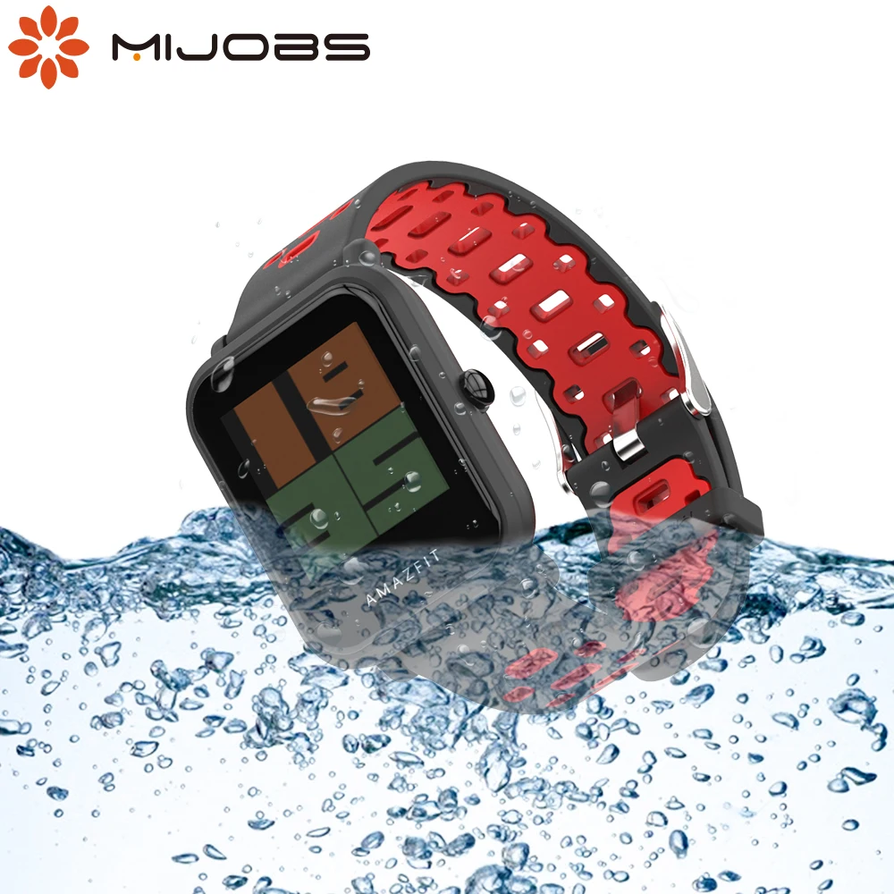 Ремешок силиконовый для смарт-браслета Amazfit GTS/BIP/GTR/Stratos Pace 2 спортивный браслет Huami
