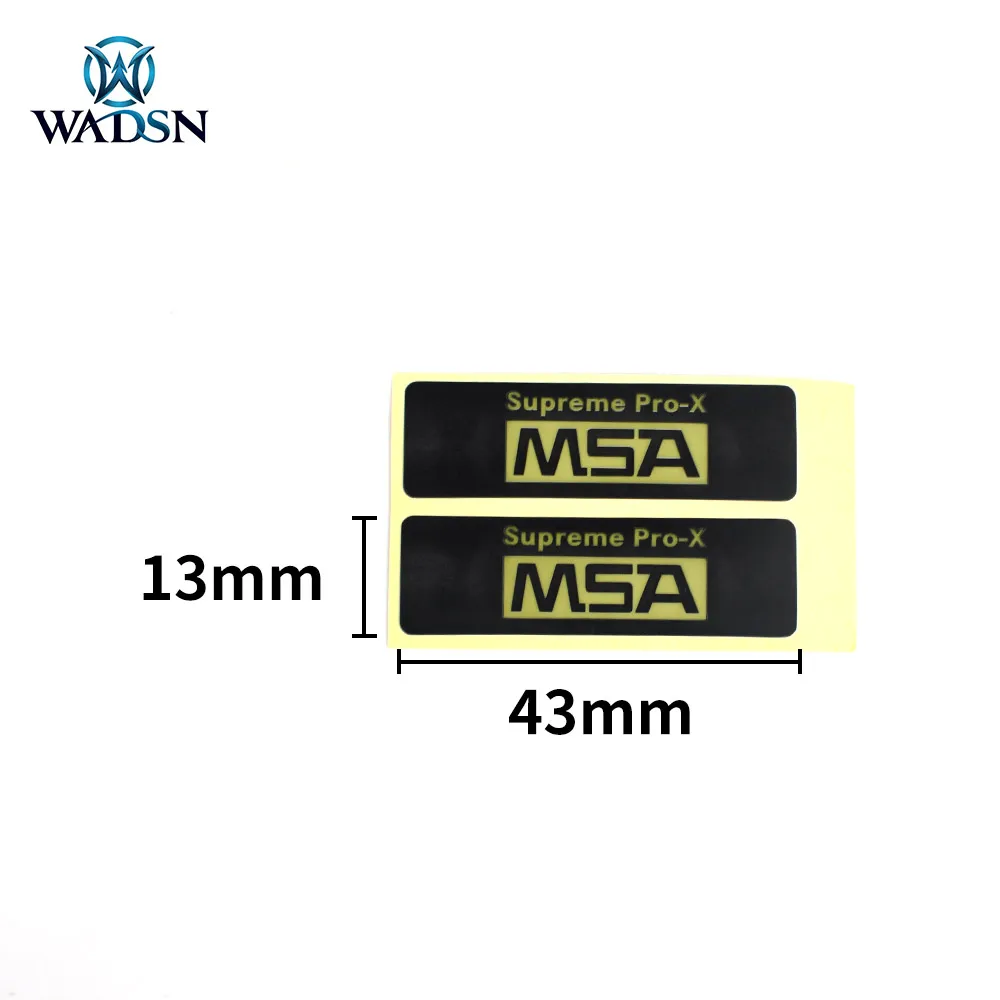 WADSN 5set /Pack Airsoft Sordin Headset MSA Sticker 43*13mm Shooting Headphone Supreme Pro-X MSA Stickers for Hi-Threat Tier