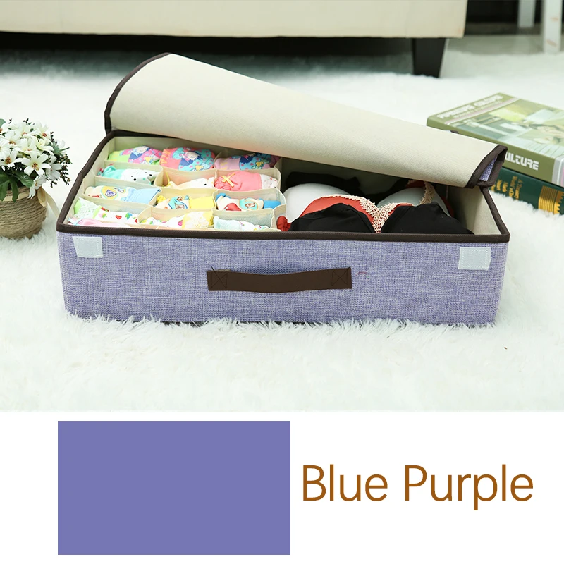 Короб для нижнего белья бюстгальтеров Складная домашняя коробка хранения хлопок