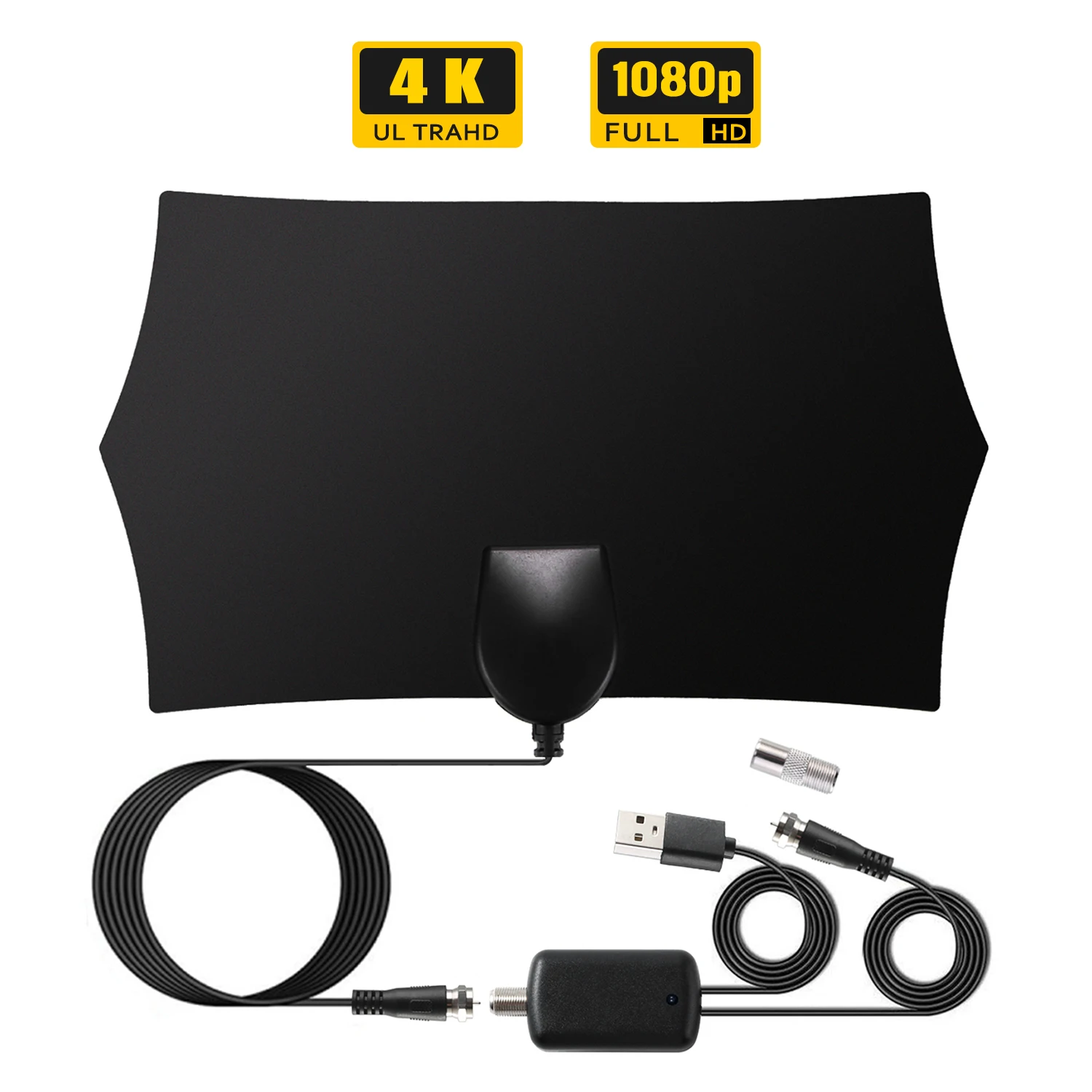 

Indoor 80 Mile Digital HDAntenna TV 25DB clear TV Antenna With Amplifier Signal Booster Support All Television 13ft Coax Cable