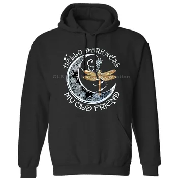 

Half Moon Dragonfly Hello Darkness My Old Friend Cotton Mens Neutral () Winter Hoodies Sweatshirts Free Shipping