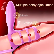 Masturbator Clitoris Stimulator Time Delay Cock Vibrating Rings Male Penis Vibrating Ring G Spot Stimulator Clitoris Massager