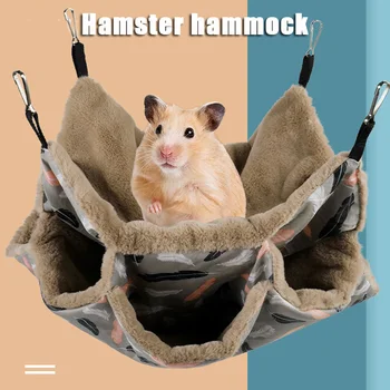 

Double Layer Hamster Hammock Cotton Cage Hanging Squirrel Sleeping Bag for Hedgehogs Bed House FAS6