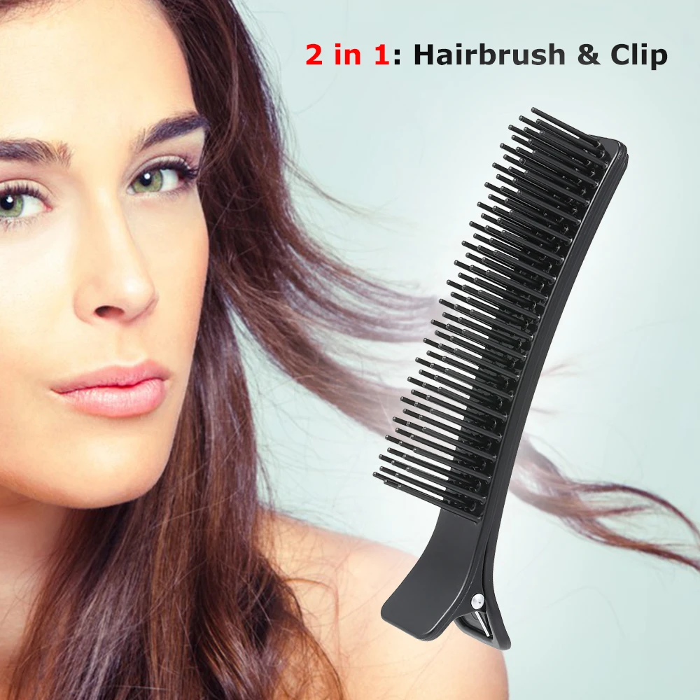 

2 in 1 Hair Clip Comb Hairderssing Clips Comb Durable Head Massage Comb Hairstyling Tool For Stimulating Scalp Circulation