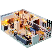 Кукольный дом ручной работы мебель Miniatura Diy кукольные домики миниатюрный кукольный домик деревянные игрушки для детей Взрослые подарок на день рождения