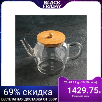 

Teapot with metal sieve "Eco. Bubble ", 1.5 l, 26.5 × 14 × 16.5 cm