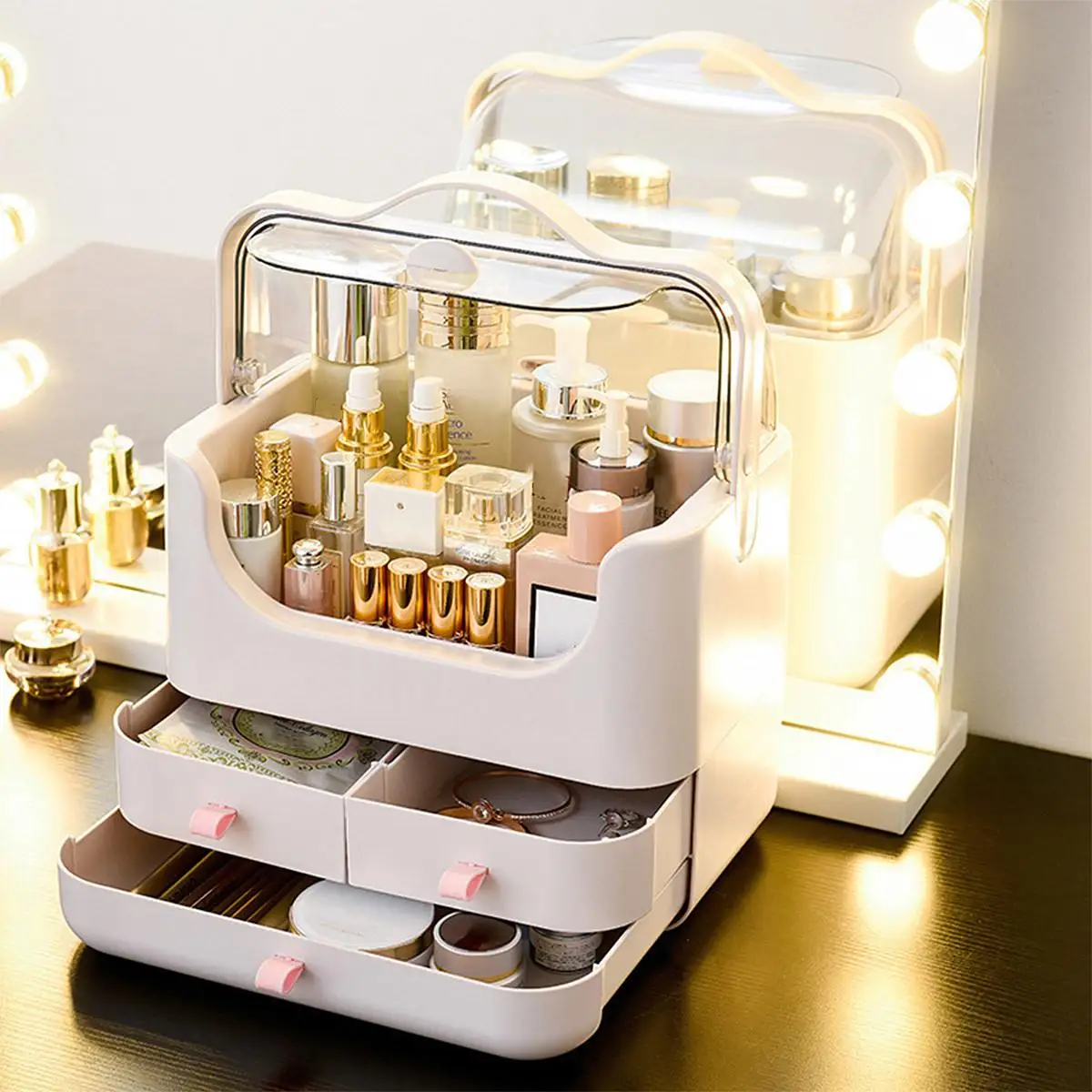 

Cosmetic Storage Box Makeup Drawer Organizer Box Jewelry Nail Polish Makeup Container Desktop Sundries Storage Box 37x30x20cm