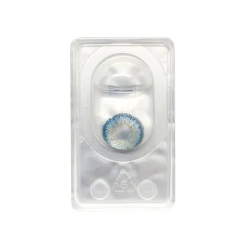 

Нежно-голубые линзы с черным ободком