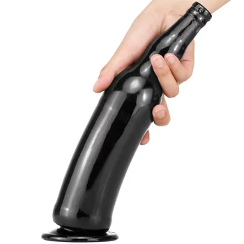 Dildo Beer Bottles For Women With Giant Realistic Penis Suction Cups Sex Toy Man Adult Erotic Orgasm Soft Jelly Butt Anal Plug 6