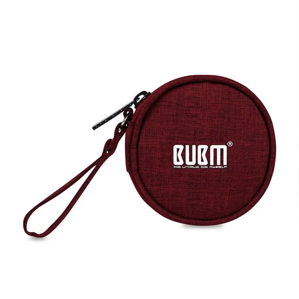 Round red TUUTH нейлоновый кабель USB сумка органайзер для путешествия для наушников USB сумка для хранения цифровой портативный молнии аксессуары зарядное устройство данных - Цвет: Round red