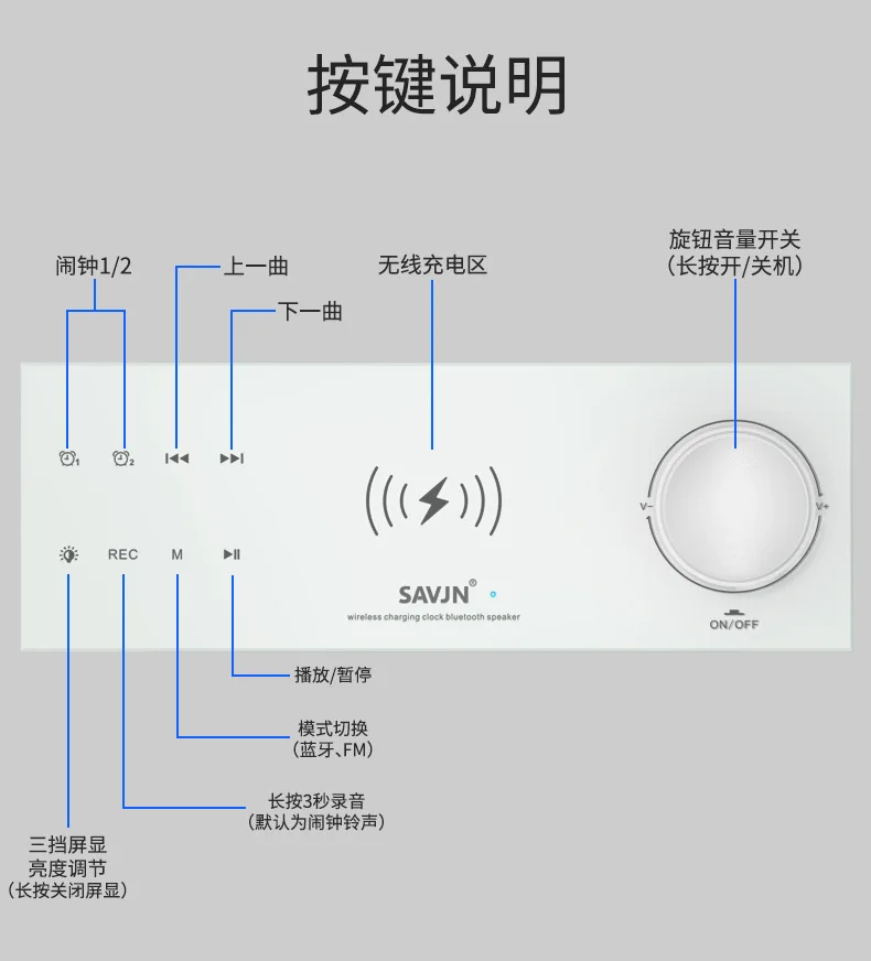 Интеллектуальный Bluetooth динамик радио карта креативный подарок часы Будильник Радио Беспроводная зарядка EY140