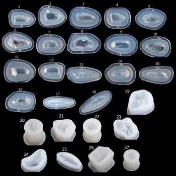

1 Pc Natural Druzy Stone Quartz Rock Cluster Epoxy Resin Mold Jewelry Making Tools