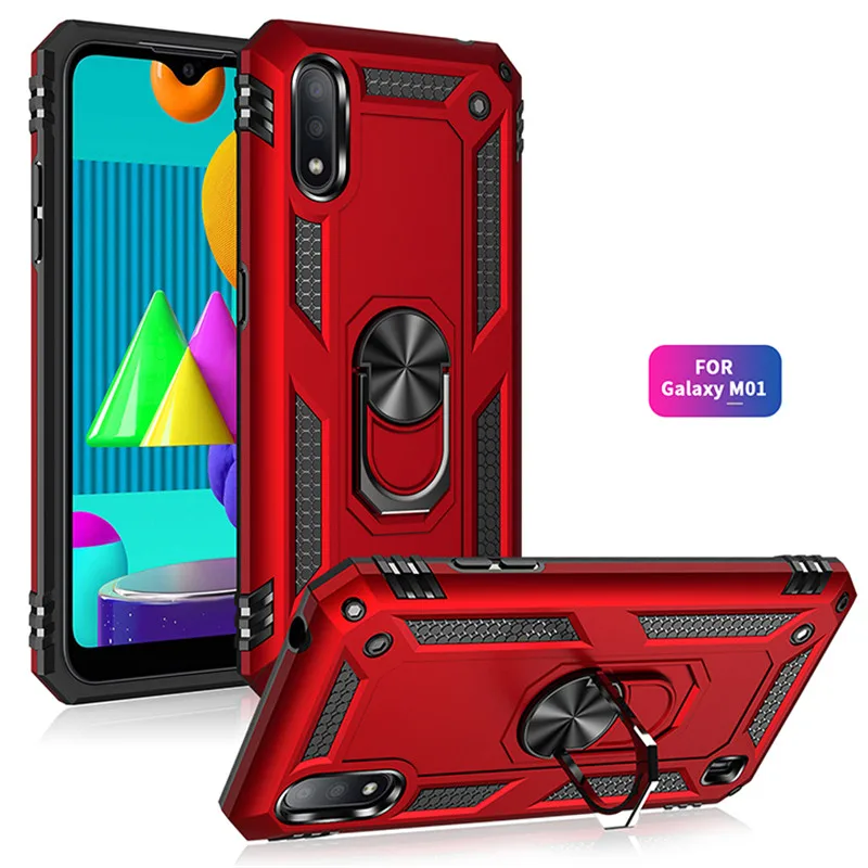 

For Samsung M01 Case Magnet Car Ring Stand Holder Cover for Samsung Galaxy M01 M 01 SM-M015F/DS 5.7'' Coque funda capa