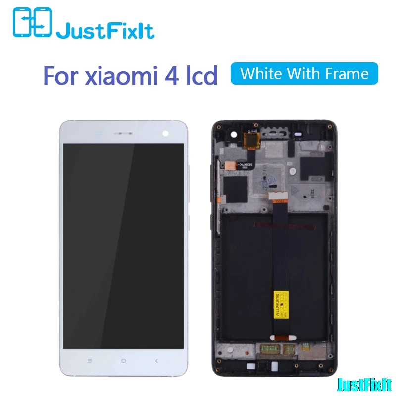 Для Xiaomi Mi 4 ЖК сенсорный экран дигитайзер с рамкой оригинальная замена черный белый 5,0 дюймов для Xiaomi Mi 4 дисплей - Цвет: white with Frame