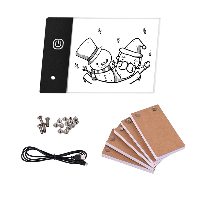 Flip Book Kit With Mini Led Light Hole Design 3 Level Brightness Control Light Box 300 Sheets Animation Paper Flipbook - Digital Tablets - AliExpress
