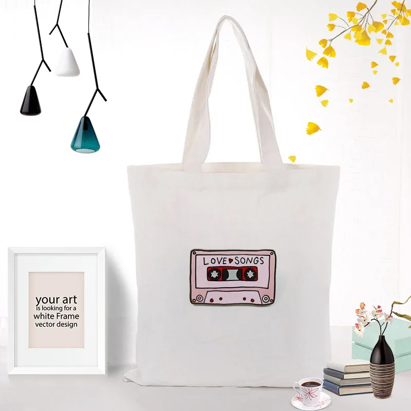 RETRO04 Ретро дизайн сумки Холст Tote сумки на плечо Пользовательские печати LogoShopping сумка эко многоразовая утилизация ежедневного использования DIY - Цвет: RETRO04
