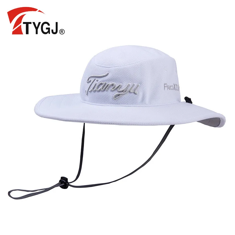 TTYGJ Golf Ball Cap Men's and Women`s Round Top Sun Hat Big Brim Fisherman's Capgolf Has Top Hat Sports Casual