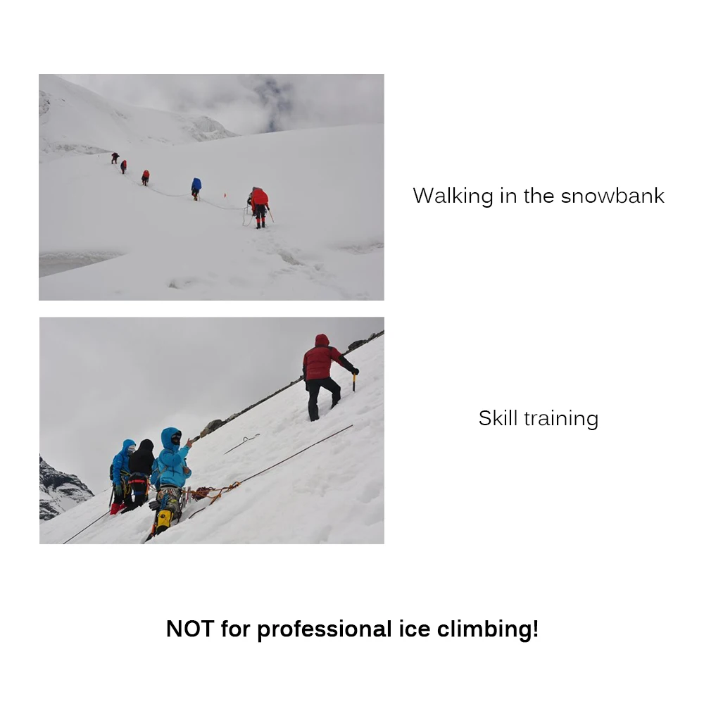 Ice Axe Lightweight Anodized Aluminum Design Self Arrest for Hiking Glacier Snowy Snowbank