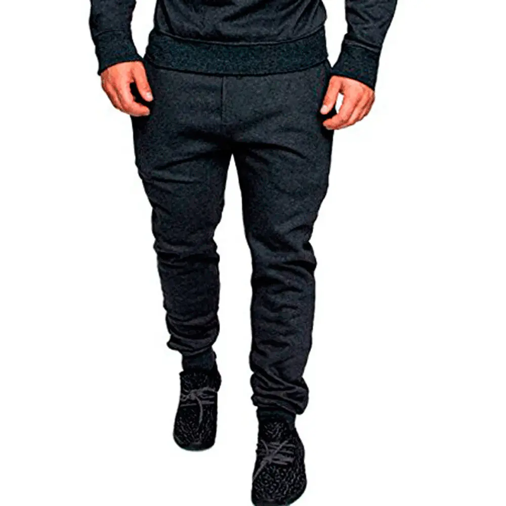 Dark Gray Pants Мужской комплект для бега, спортивный костюм с верхней частью, спортивный костюм для фитнеса, спортивный костюм для спортзала, брюки, шапка с длинным рукавом, толстовка с капюшоном, осень-весна - Цвет: Dark Gray Pants