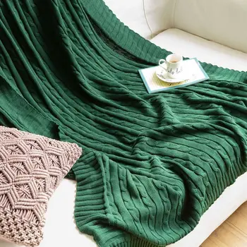 

Cotton Waffle Sofa Bed Lace Towel Blanket for Travel Office Single Double Air Condition Thin Bedding Coverlet Soft Blankets