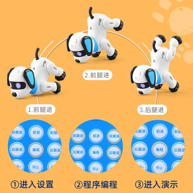 C5AA Remote Control Dog RC Robotic Stunt Puppy Voice Control Toys Electronic Pet Dancing Programmable Robot with Sound for Kids 4