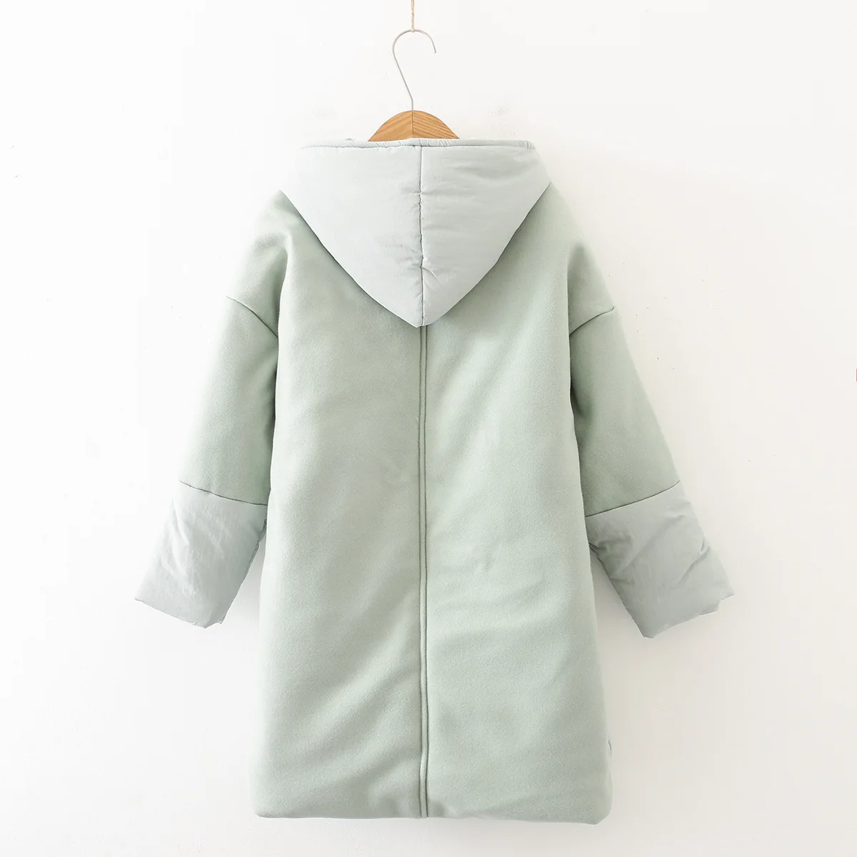

College Style Hipster Hooded Mid-length Cotton-padded Clothes Student Autumn And Winter Loose-Fit Versatile down Coat Cotton-pad
