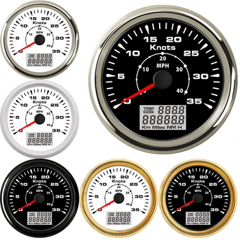 

35Knots GPS Speed Meter Odometer For Marine Boat Yacht 40MPH GPS Speedometer IP67 Waterproof 7 Color Backlight 85MM Gauge COG