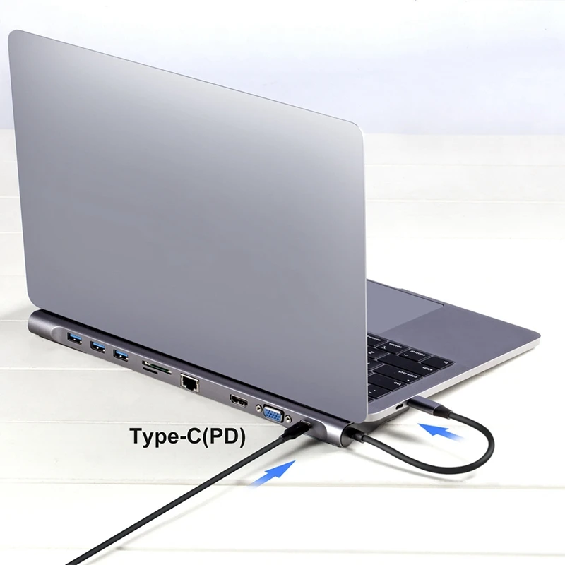 Baolida Usb-C док-станция Thunderbolt 3 адаптер 10 в 1 Тип C концентратор с Hdmi Rj45 Vga Usb3.0 все в одном концентратор для Macbook и C-тип ноутбука